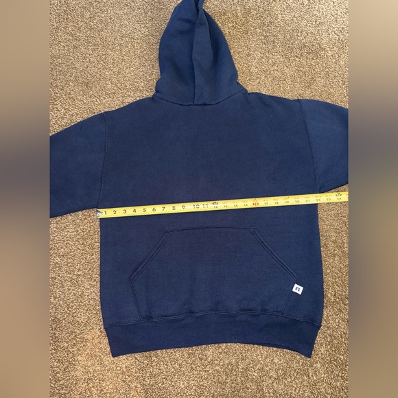 Vintage 90s Russell Athletic Made in USA Hoodie Blue Size M - Picture 6 of 9